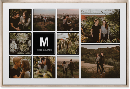 Photo Tiles Wall Art, Metallic, Single piece, Mounted, 24x36, Black