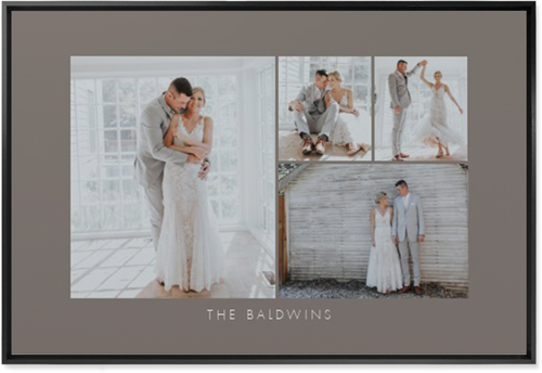 Four Corners Wall Art, Black, Single piece, Mounted, 24x36, Gray, ash