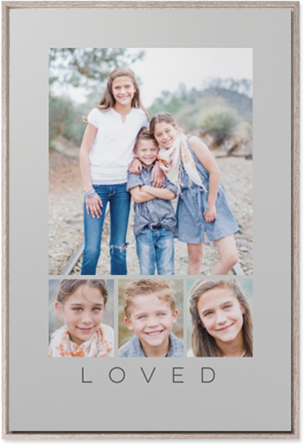 Four Real Wall Art, Rustic, Single piece, Mounted, 24x36, Gray, silver lining