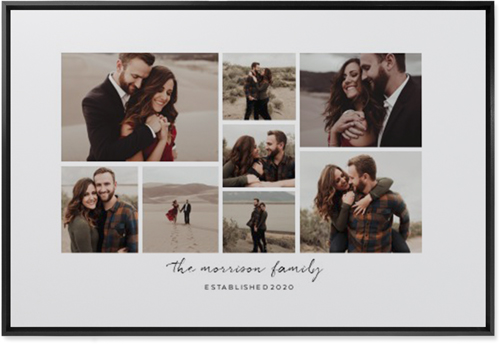 Pieces of Eight Wall Art, Black, Single piece, Mounted, 24x36, White, white