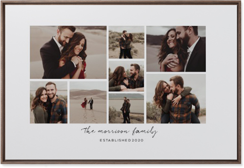 Pieces of Eight Wall Art, Walnut, Single piece, Mounted, 24x36, White, white