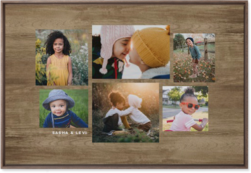 Six Times Wall Art, Walnut, Single piece, Mounted, 24x36, Brown