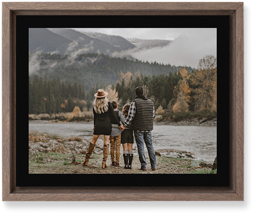 Simple Gallery of One Border Wall Art, Walnut, Single piece, Mounted, 8x10, Multicolor, multi