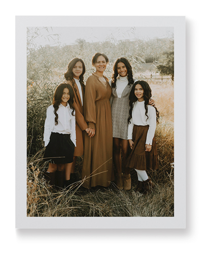 Simple Gallery of One Border Portrait Wall Art, No Frame, Single piece, Mounted, 8x10, Multicolor, multi