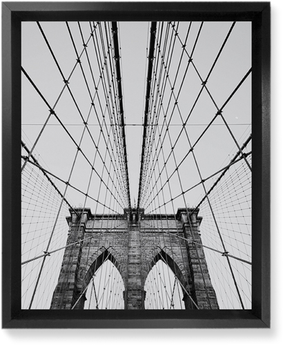 Brooklyn Bridge Wall Art, Black, Single piece, Mounted, 8x10, Multicolor