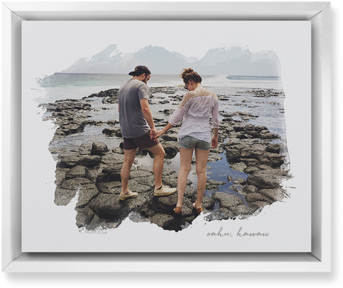 Brushstrokes Wall Art, White, Single piece, Mounted, 8x10, White, white