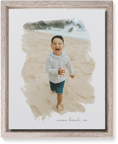 Brushstrokes Portrait Wall Art, Rustic, Single piece, Mounted, 8x10, White, white