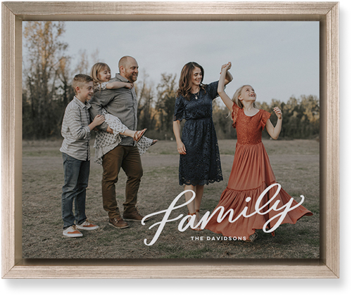 Family Letters Wall Art, Metallic, Single piece, Mounted, 8x10, White