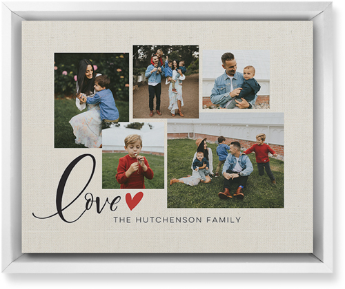 Just Hearts Wall Art, White, Single piece, Mounted, 8x10, Beige