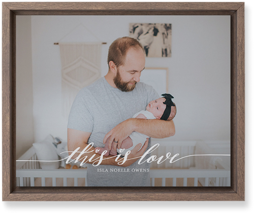 Love Is Wall Art, Walnut, Single piece, Mounted, 8x10, White, white