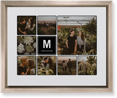 Photo Tiles Wall Art, Metallic, Single piece, Mounted, 8x10, Black