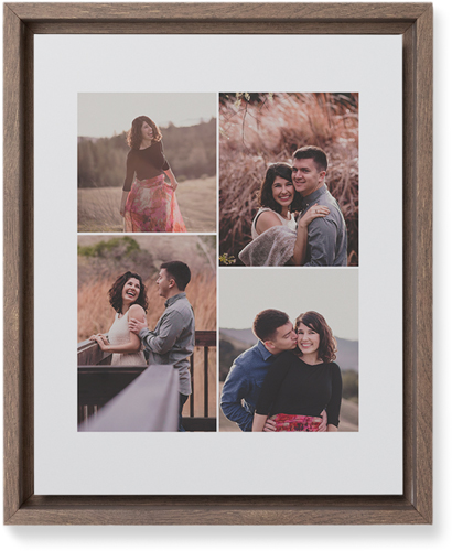 Four Winds Wall Art, Walnut, Single piece, Mounted, 8x10, White, white