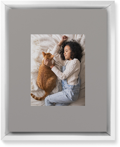Full Frame One Wall Art, White, Single piece, Mounted, 8x10, Gray