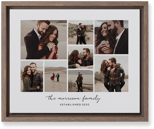 Pieces of Eight Wall Art, Walnut, Single piece, Mounted, 8x10, White, white