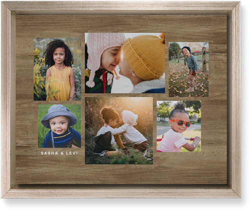 Six Times Wall Art, Metallic, Single piece, Mounted, 8x10, Brown, truffle