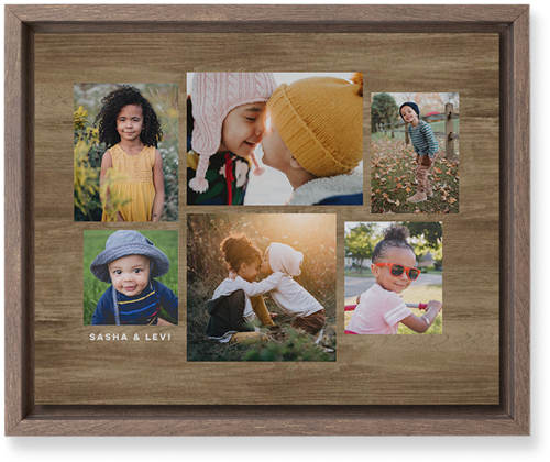 Six Times Wall Art, Walnut, Single piece, Mounted, 8x10, Brown, truffle