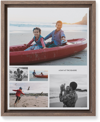 Hero Collage Portrait Wall Art, Walnut, Single piece, Mounted, 8x10, Multicolor