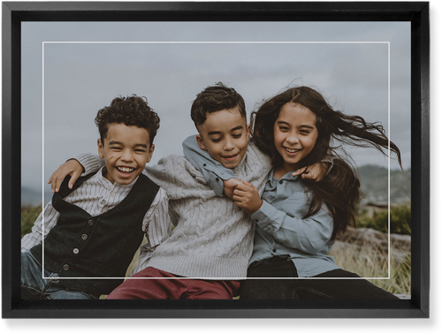 Floating Frame Wall Art, Black, Single piece, Mounted, 10x14, White, white