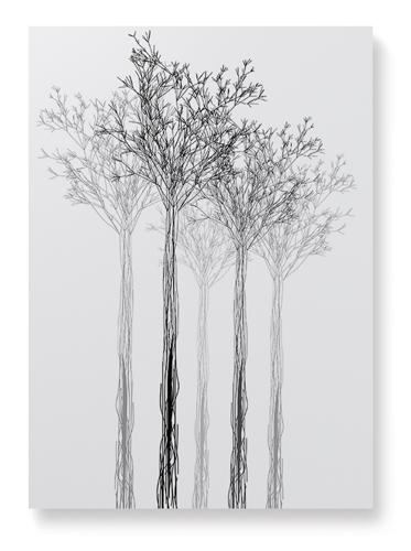 Forest Silhouette Wall Art, No Frame, Single piece, Mounted, 10x14, Multicolor