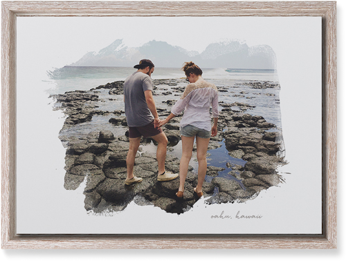 Brushstrokes Wall Art, Rustic, Single piece, Mounted, 10x14, White, white