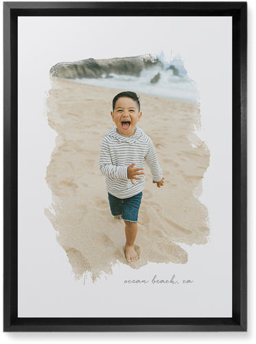 Brushstrokes Portrait Wall Art, Black, Single piece, Mounted, 10x14, White, white