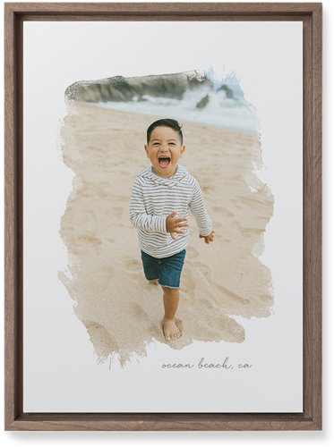 Brushstrokes Portrait Wall Art, Walnut, Single piece, Mounted, 10x14, White, white