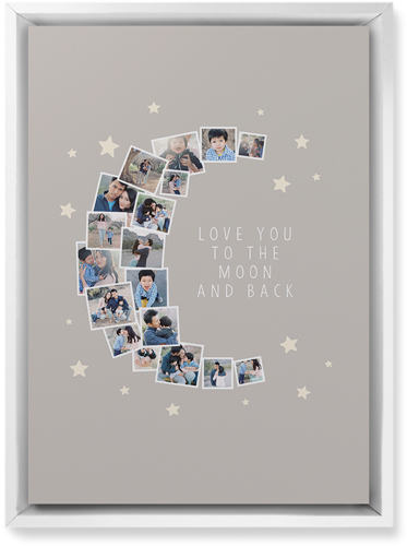 Moon 'N Stars Wall Art, White, Single piece, Mounted, 10x14, Beige