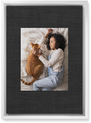 Full Frame One Wall Art, White, Single piece, Mounted, 10x14, Black