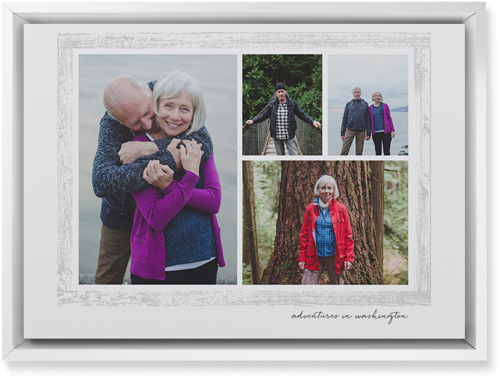 Brushed Border Collage Of Four Wall Art, White, Single piece, Mounted, 10x14, Gray, smoke