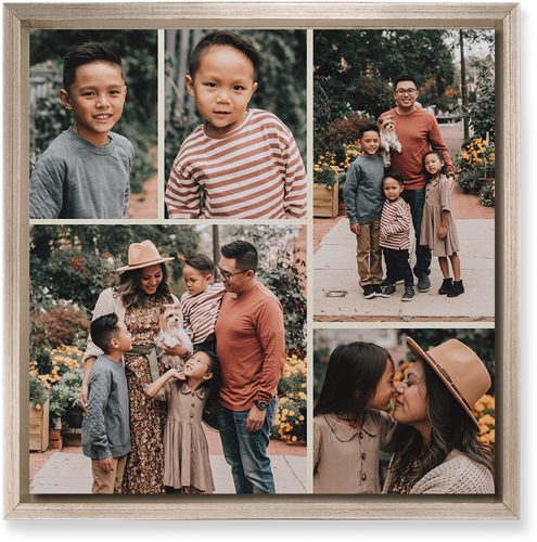 Gallery of Five Wall Art, Metallic, Single piece, Mounted, 12x12, Multicolor, multi