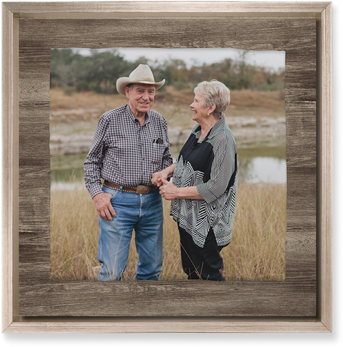 Countryside Portrait Wall Art, Metallic, Single piece, Mounted, 12x12, Brown, wood