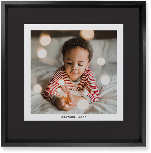 Frame Up Wall Art, Black, Single piece, Mounted, 12x12, Gray, charcoal