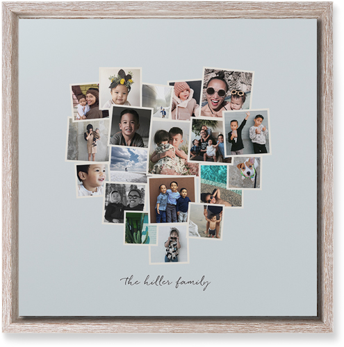 Heart Strings Wall Art, Rustic, Single piece, Mounted, 12x12, Gray, air