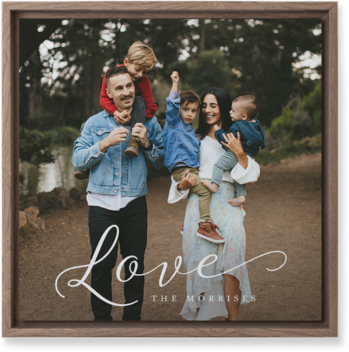 Just Love Portrait Wall Art, Walnut, Single piece, Mounted, 12x12, White, white