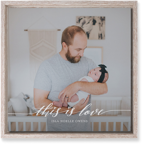 Love Is Wall Art, Rustic, Single piece, Mounted, 12x12, White, white