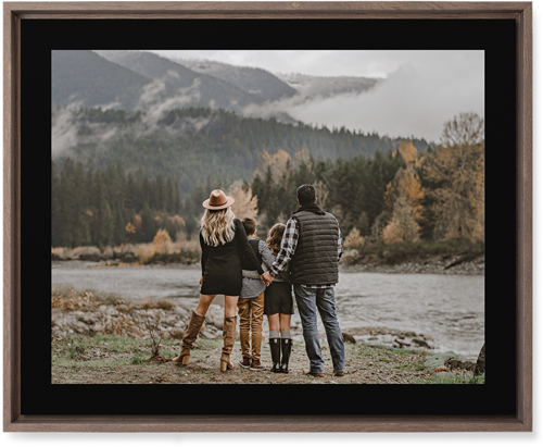 Simple Gallery of One Border Wall Art, Walnut, Single piece, Mounted, 16x20, Multicolor
