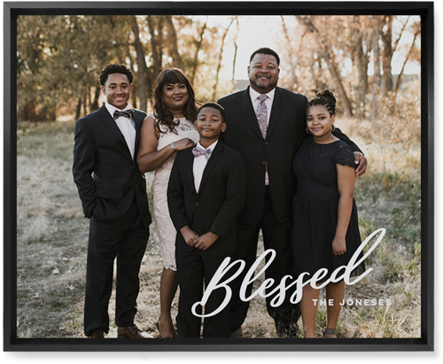 Blessed Letters Wall Art, Black, Single piece, Mounted, 16x20, White