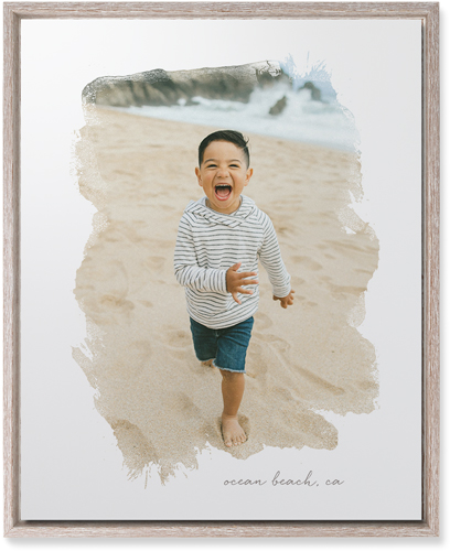 Brushstrokes Portrait Wall Art, Rustic, Single piece, Mounted, 16x20, White