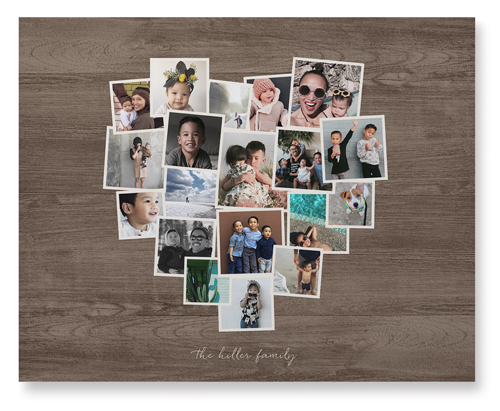 Heart Strings Wall Art, No Frame, Single piece, Mounted, 16x20, Brown, wood