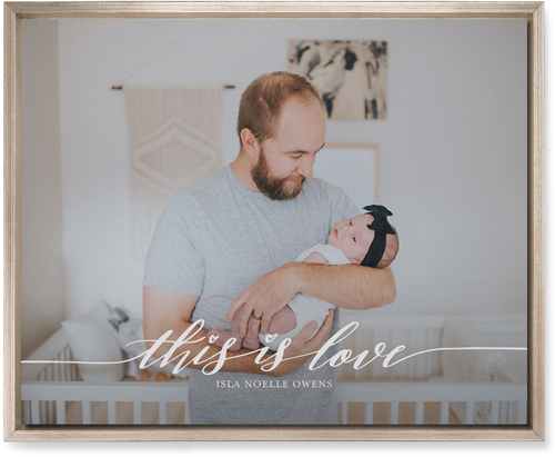Love Is Wall Art, Metallic, Single piece, Mounted, 16x20, White