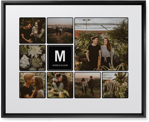 Photo Tiles Wall Art, Black, Single piece, Mounted, 16x20, Black