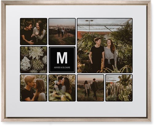 Photo Tiles Wall Art, Metallic, Single piece, Mounted, 16x20, Black, black