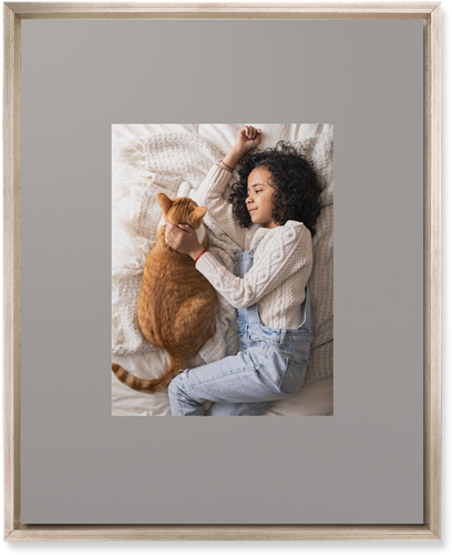 Full Frame One Wall Art, Metallic, Single piece, Mounted, 16x20, Gray