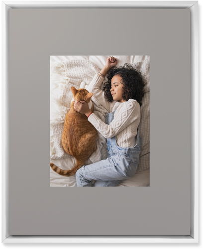 Full Frame One Wall Art, White, Single piece, Mounted, 16x20, Gray