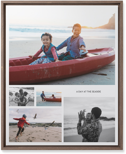 Hero Collage Portrait Wall Art, Walnut, Single piece, Mounted, 16x20, Multicolor, multi