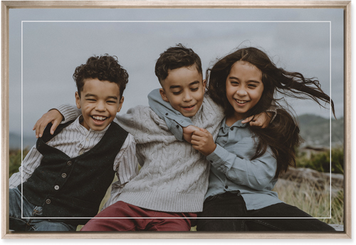 Floating Frame Wall Art, Metallic, Single piece, Mounted, 20x30, White