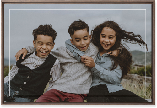 Floating Frame Wall Art, Walnut, Single piece, Mounted, 20x30, White, white