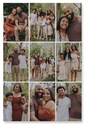 Gallery Grid of Nine Wall Art, No Frame, Single piece, Mounted, 20x30, Multicolor, multi