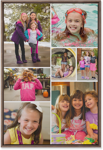 Gallery of Seven Wall Art, Walnut, Single piece, Mounted, 20x30, Multicolor, multi