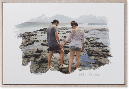 Brushstrokes Wall Art, Rustic, Single piece, Mounted, 20x30, White